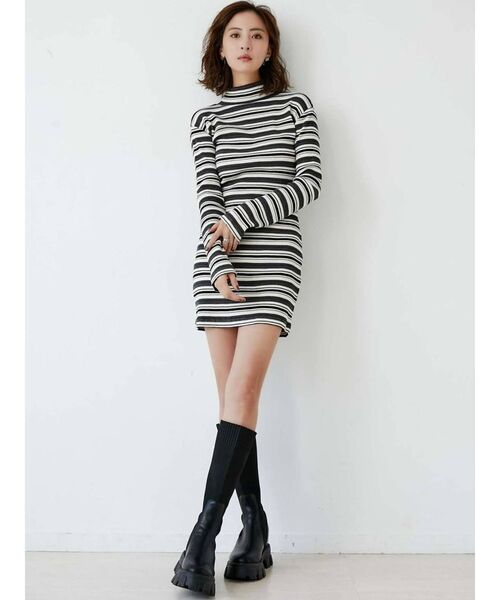 GYDA（ジェイダ）の「テレコタートルタイトワンピース（ワンピース・レディース・ブラック/ベージュ/その他1・FREE）」の19枚目の写真