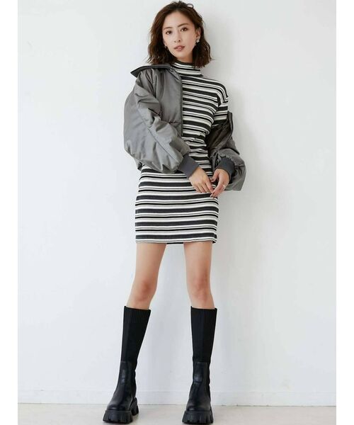 GYDA（ジェイダ）の「テレコタートルタイトワンピース（ワンピース・レディース・ブラック/ベージュ/その他1・FREE）」の17枚目の写真