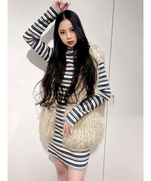 GYDA（ジェイダ）の「テレコタートルタイトワンピース（ワンピース・レディース・ブラック/ベージュ/その他1・FREE）」の15枚目の写真