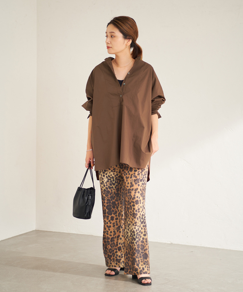 JOURNAL STANDARD（ジャーナルスタンダード）の「フロントブザムポンチョシャツ（シャツ/ブラウス・レディース・ベージュ系その他/ホワイト/ブラウン/ホワイト系その他・FREE）」の14枚目の写真