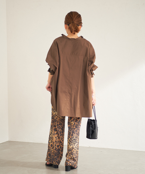 JOURNAL STANDARD（ジャーナルスタンダード）の「フロントブザムポンチョシャツ（シャツ/ブラウス・レディース・ベージュ系その他/ホワイト/ブラウン/ホワイト系その他・FREE）」の15枚目の写真