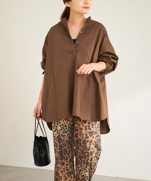 JOURNAL STANDARD（ジャーナルスタンダード）の「フロントブザムポンチョシャツ（シャツ/ブラウス・レディース・ベージュ系その他/ホワイト/ブラウン/ホワイト系その他・FREE）」の17枚目の写真