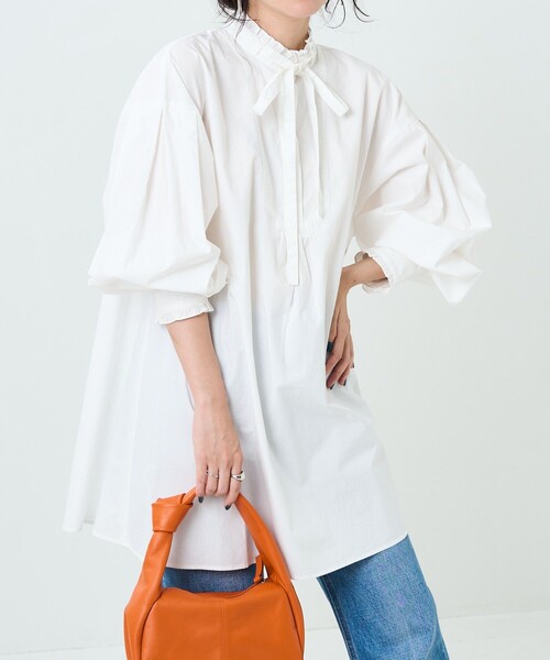 FREAK'S STORE（フリークスストア）の「リボン付きフリルチュニック