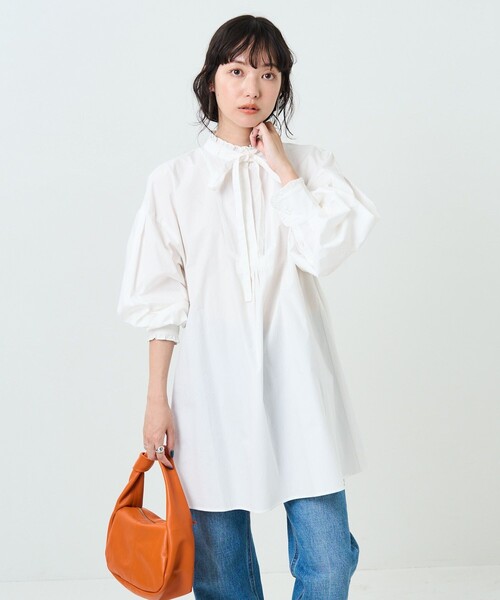 FREAK'S STORE（フリークスストア）の「リボン付きフリルチュニック