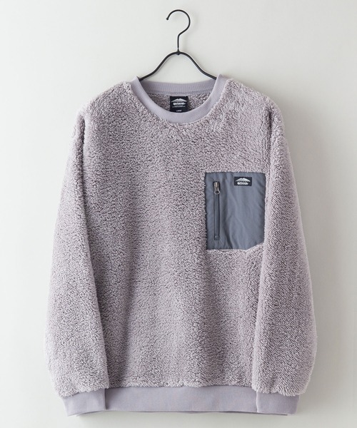 OUTDOOR PRODUCTS(アウトドアプロダクツ)の「【OUTDOOR PRODUCTS/アウトドアプロダクツ】防風ボアトレーナー クルーネック ワンポイントブランドロゴ(スウェット・メンズ・グレー/ベージュ/アイボリー/ブラック・LARGE/X-LARGE/MEDIUM)」の5枚目の写真