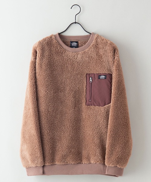 OUTDOOR PRODUCTS(アウトドアプロダクツ)の「【OUTDOOR PRODUCTS/アウトドアプロダクツ】防風ボアトレーナー クルーネック ワンポイントブランドロゴ(スウェット・メンズ・グレー/ベージュ/アイボリー/ブラック・LARGE/X-LARGE/MEDIUM)」の7枚目の写真