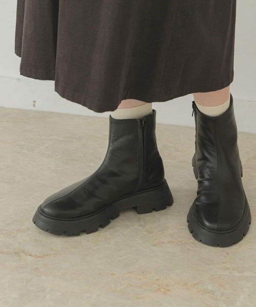 RODE SKO(ロデスコ)の「4センチオーバーソールブーツ(ブーツ・レディース・ブラック/グレー系その他・38/36/37)」の2枚目の写真