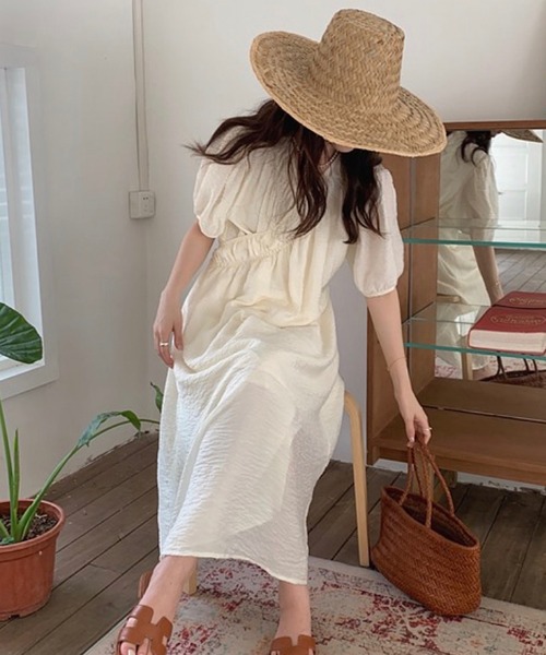 Cham.（チャム）の「カシュクールギャザーワンピース（ワンピース・レディース・アイボリー・F）」の12枚目の写真