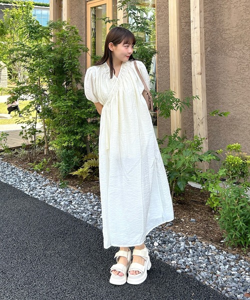Cham.（チャム）の「カシュクールギャザーワンピース（ワンピース・レディース・アイボリー・F）」の22枚目の写真