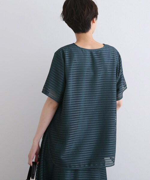 INDIVI　トップス 接触冷感／UVケア／SETUP可能】エアリージョーゼット
