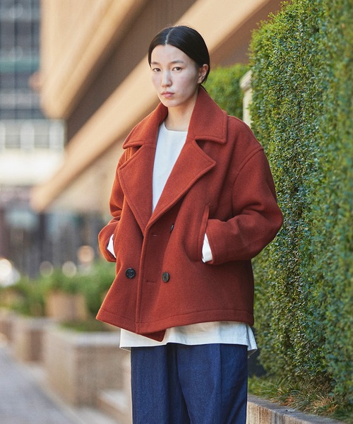 未使用　FIDELITY WOMENS SHORT 4B PEACOAT M 未使用FIDELITY WOMENS SHORT 4B PEACOAT M