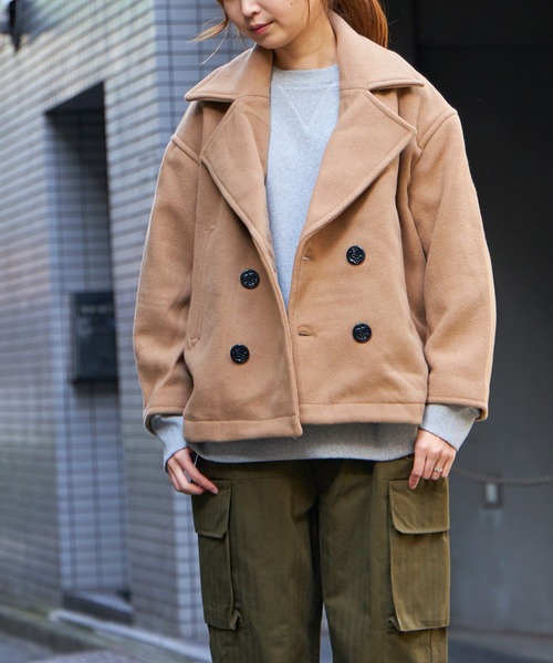 FIDELITY(フィデリティ)の「WOMENS SHORT 4B PEACOAT / ウィメンズ ショート 4B ピーコート(ピーコート・レディース・オレンジ系その他/ベージュ/ブラック/カーキ・MEDIUM/LARGE)」の14枚目の写真