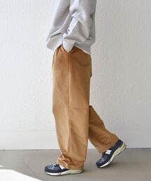 【SHIPS any別注】HELLO FOX: コーデュロイ ワイド テーパード パンツ◇