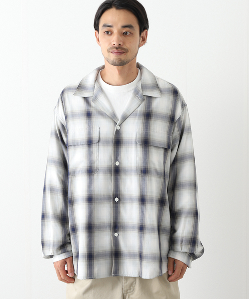 JOURNAL STANDARD(ジャーナルスタンダード)の「メンリヨセル ツイル H/S CPO(シャツ/ブラウス・メンズ・ベージュ/ネイビー/ラスタ・MEDIUM/LARGE)」の5枚目の写真