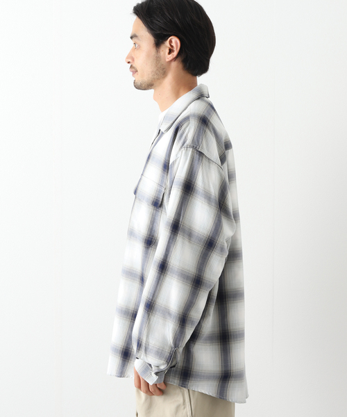 JOURNAL STANDARD(ジャーナルスタンダード)の「メンリヨセル ツイル H/S CPO(シャツ/ブラウス・メンズ・ベージュ/ネイビー/ラスタ・MEDIUM/LARGE)」の6枚目の写真