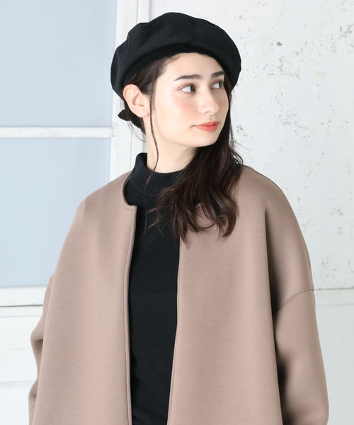 QUEENHEAD（クイーンヘッド）の「コーデュロイ ハンティングベレー帽（ハンチング/ベレー帽・レディース・ブラック/ライトブラウン/ライトベージュ・FREE）」の6枚目の写真