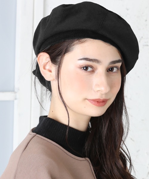 QUEENHEAD（クイーンヘッド）の「コーデュロイ ハンティングベレー帽（ハンチング/ベレー帽・レディース・ブラック/ライトブラウン/ライトベージュ・FREE）」の5枚目の写真