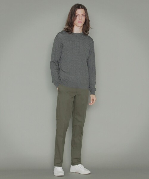 MACKINTOSH LONDON（マッキントッシュ ロンドン）の「ケーブルクルーネックニット（ニット/セーター・メンズ・グレー系その他2/ブラウン系その他7/ダークネイビー・XL/M/L）」の4枚目の写真