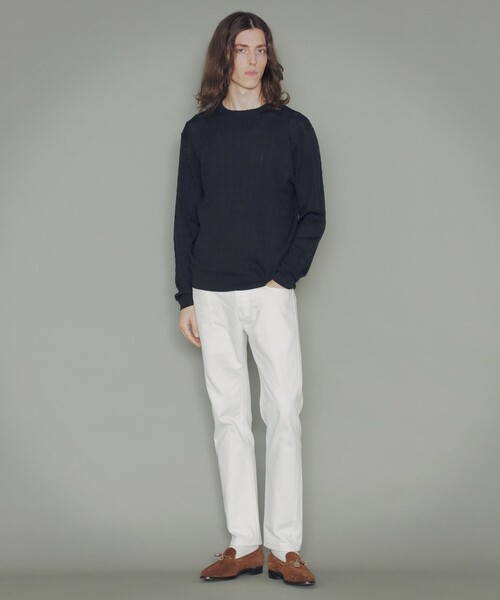 MACKINTOSH LONDON（マッキントッシュ ロンドン）の「ケーブルクルーネックニット（ニット/セーター・メンズ・グレー系その他2/ブラウン系その他7/ダークネイビー・XL/M/L）」の5枚目の写真