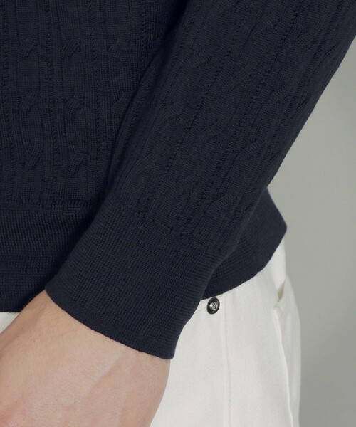 MACKINTOSH LONDON（マッキントッシュ ロンドン）の「ケーブルクルーネックニット（ニット/セーター・メンズ・グレー系その他2/ブラウン系その他7/ダークネイビー・XL/M/L）」の10枚目の写真