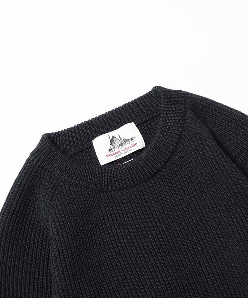 Vincent et Mireille（バンソンエミレイユ）の「Vincent et Mireille/バンソンエミレイユ 8GG AZE CREW NECK SWETER セーター クルーネックニット（ニット/セーター・メンズ・ダークグリーン/ブラック/ネイビー/グレー/ナチュラル・36/40/42）」の7枚目の写真