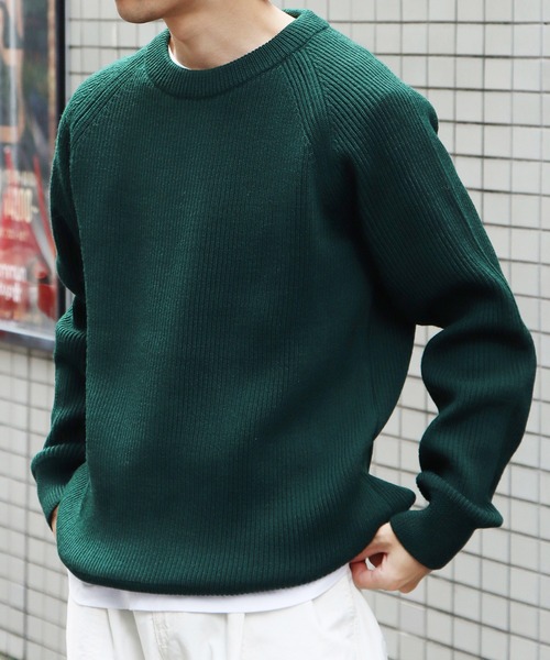 Vincent et Mireille（バンソンエミレイユ）の「Vincent et Mireille/バンソンエミレイユ 8GG AZE CREW NECK SWETER セーター クルーネックニット（ニット/セーター・メンズ・ダークグリーン/ブラック/ネイビー/グレー/ナチュラル・36/40/42）」の13枚目の写真