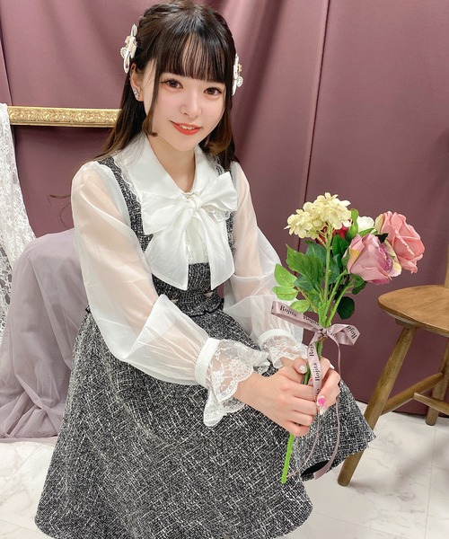 ROJITA(ロジータ)の「シアースリーブツイードワンピース(ワンピース・レディース・ブラック/ホワイト/グレー・FREE)」の20枚目の写真