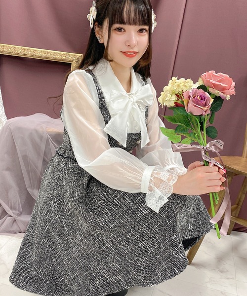 ROJITA(ロジータ)の「シアースリーブツイードワンピース(ワンピース・レディース・ブラック/ホワイト/グレー・FREE)」の21枚目の写真