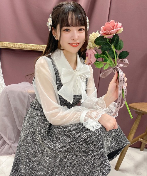 ROJITA(ロジータ)の「シアースリーブツイードワンピース(ワンピース・レディース・ブラック/ホワイト/グレー・FREE)」の22枚目の写真