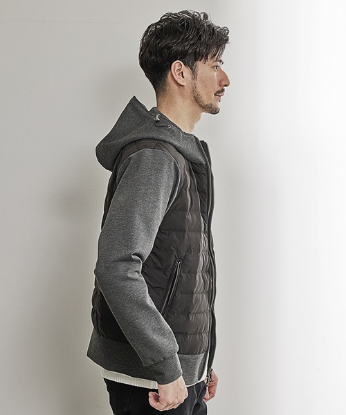 UNION STATION(ユニオンステーション)の「【SORONA/ソロナ】フーデッド機能中綿ブルゾン(ナイロンジャケット・メンズ・グレー系その他/ブラック系その他・M/L/LL)」の15枚目の写真