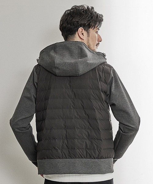 UNION STATION(ユニオンステーション)の「【SORONA/ソロナ】フーデッド機能中綿ブルゾン(ナイロンジャケット・メンズ・グレー系その他/ブラック系その他・M/L/LL)」の10枚目の写真