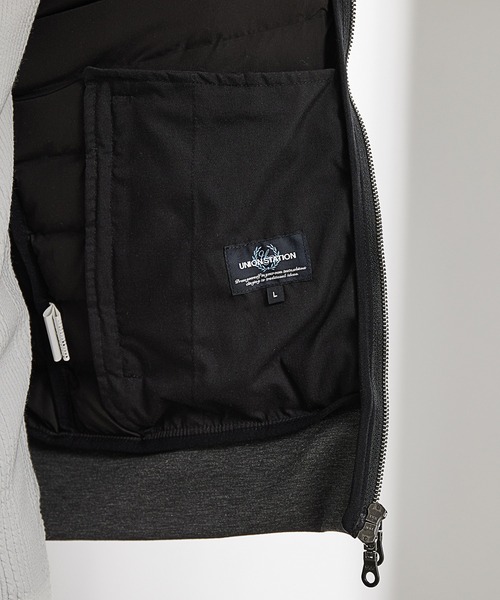 UNION STATION(ユニオンステーション)の「【SORONA/ソロナ】フーデッド機能中綿ブルゾン(ナイロンジャケット・メンズ・グレー系その他/ブラック系その他・M/L/LL)」の7枚目の写真