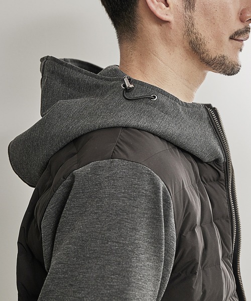 UNION STATION(ユニオンステーション)の「【SORONA/ソロナ】フーデッド機能中綿ブルゾン(ナイロンジャケット・メンズ・グレー系その他/ブラック系その他・M/L/LL)」の9枚目の写真