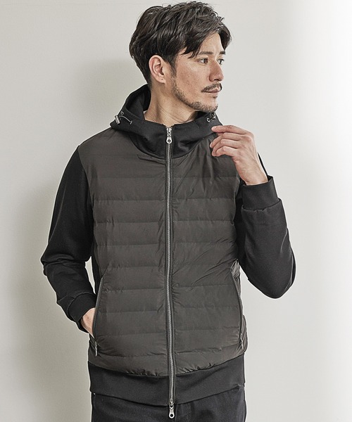 UNION STATION(ユニオンステーション)の「【SORONA/ソロナ】フーデッド機能中綿ブルゾン(ナイロンジャケット・メンズ・グレー系その他/ブラック系その他・M/L/LL)」の8枚目の写真