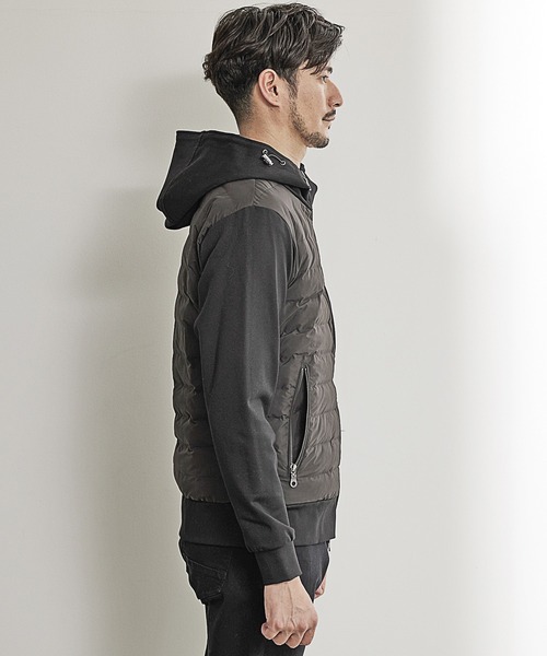 UNION STATION(ユニオンステーション)の「【SORONA/ソロナ】フーデッド機能中綿ブルゾン(ナイロンジャケット・メンズ・グレー系その他/ブラック系その他・M/L/LL)」の14枚目の写真