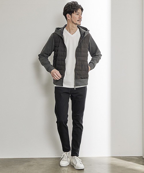 UNION STATION(ユニオンステーション)の「【SORONA/ソロナ】フーデッド機能中綿ブルゾン(ナイロンジャケット・メンズ・グレー系その他/ブラック系その他・M/L/LL)」の11枚目の写真