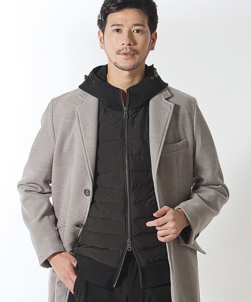 UNION STATION(ユニオンステーション)の「【SORONA/ソロナ】フーデッド機能中綿ブルゾン(ナイロンジャケット・メンズ・グレー系その他/ブラック系その他・M/L/LL)」の3枚目の写真