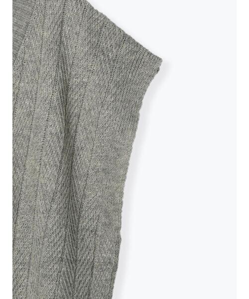 sm2rhythm（サマンサモスモスリズム）の「柄編みニットベスト（ベスト・レディース・ホワイト/ネイビー/グレー・ﾌﾘ-）」の7枚目の写真
