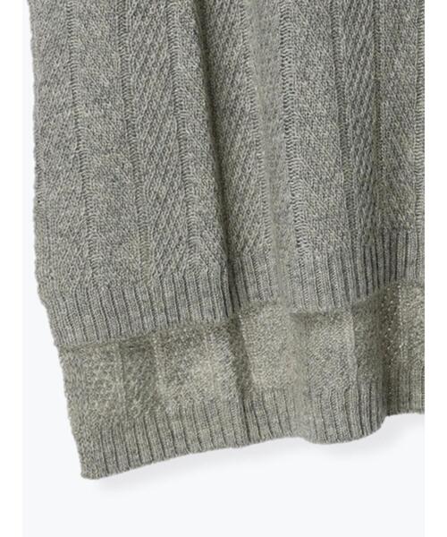 sm2rhythm（サマンサモスモスリズム）の「柄編みニットベスト（ベスト・レディース・ホワイト/ネイビー/グレー・ﾌﾘ-）」の8枚目の写真