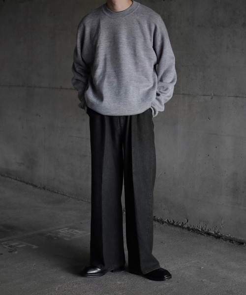 CALLNE(カルネ)の「【CALLNE】Milano Rib Oversize Wool Blend Knit/ミラノリブ オーバーサイズ ウールブレンドニット(ニット/セーター・メンズ・シルバーグレー/チャコールグレー/グレー・M/L)」の13枚目の写真