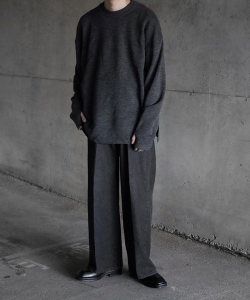 CALLNE(カルネ)の「【CALLNE】Milano Rib Oversize Wool Blend Knit/ミラノリブ オーバーサイズ ウールブレンドニット(ニット/セーター・メンズ・シルバーグレー/チャコールグレー/グレー・M/L)」の18枚目の写真