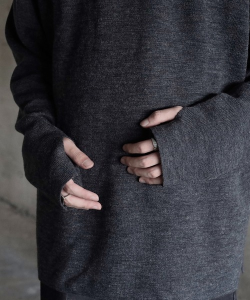 CALLNE(カルネ)の「【CALLNE】Milano Rib Oversize Wool Blend Knit/ミラノリブ オーバーサイズ ウールブレンドニット(ニット/セーター・メンズ・シルバーグレー/チャコールグレー/グレー・M/L)」の20枚目の写真