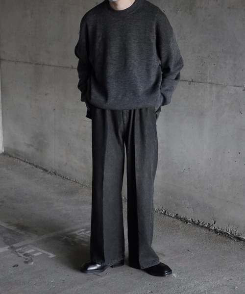 CALLNE(カルネ)の「【CALLNE】Milano Rib Oversize Wool Blend Knit/ミラノリブ オーバーサイズ ウールブレンドニット(ニット/セーター・メンズ・シルバーグレー/チャコールグレー/グレー・M/L)」の17枚目の写真