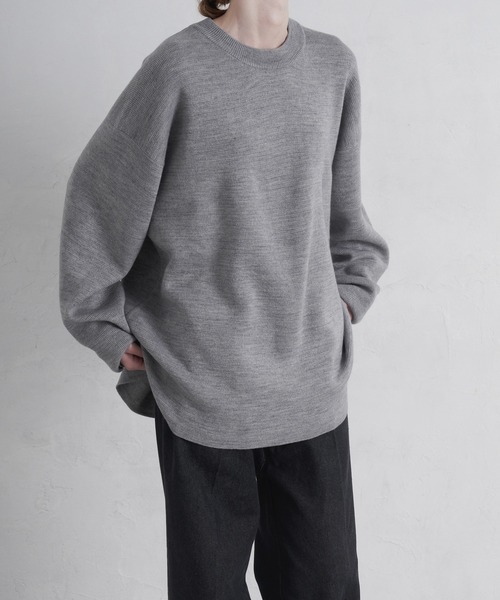 CALLNE】Milano Rib Oversize Wool Blend Knit/ミラノリブ