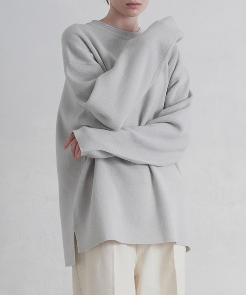 CALLNE】Milano Rib Oversize Wool Blend Knit/ミラノリブ