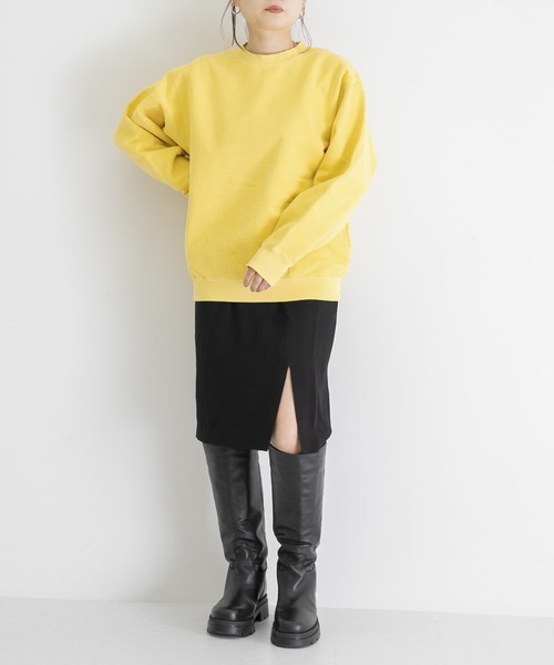 COOME（コーメ）の「COOME　VINTAGE CREW SWEAT SHIRTS（スウェット・レディース・グレー/イエロー/ダークグレー・LARGE/SMALL）」の4枚目の写真