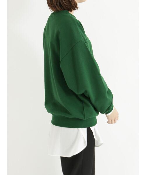 Samansa Mos2 blue（サマンサモスモスブルー）の「刺繍ロゴスウェット（Tシャツ/カットソー・レディース・ベージュ/オフホワイト/ブルー/グリーン・ﾌﾘ-）」の13枚目の写真