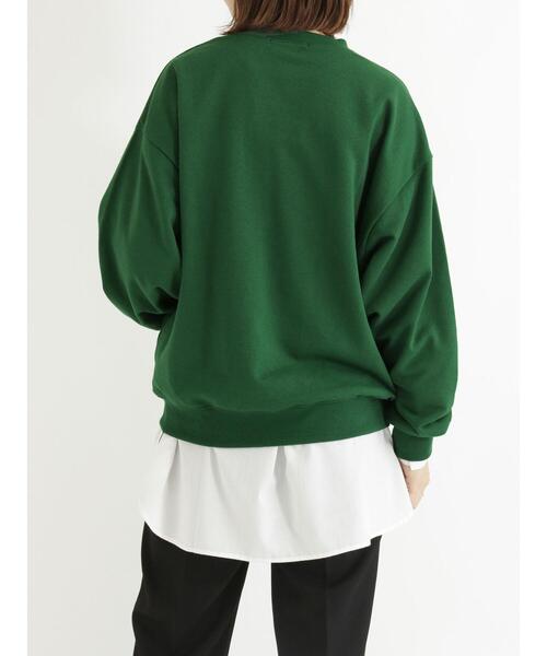 Samansa Mos2 blue（サマンサモスモスブルー）の「刺繍ロゴスウェット（Tシャツ/カットソー・レディース・ベージュ/オフホワイト/ブルー/グリーン・ﾌﾘ-）」の14枚目の写真