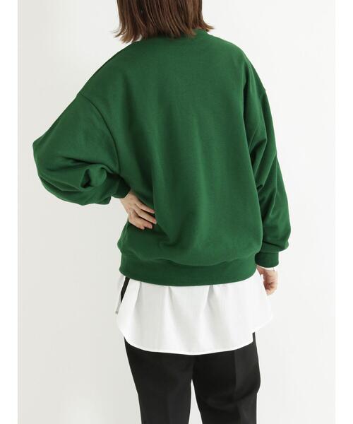 Samansa Mos2 blue（サマンサモスモスブルー）の「刺繍ロゴスウェット（Tシャツ/カットソー・レディース・ベージュ/オフホワイト/ブルー/グリーン・ﾌﾘ-）」の15枚目の写真