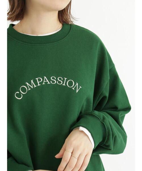 Samansa Mos2 blue（サマンサモスモスブルー）の「刺繍ロゴスウェット（Tシャツ/カットソー・レディース・ベージュ/オフホワイト/ブルー/グリーン・ﾌﾘ-）」の16枚目の写真